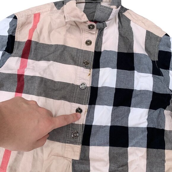 Rare Burberry Brit Novacheck Blouse Dress Shirt XXL - Picture 4 of 6